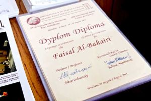 Course participation diploma.